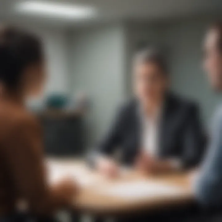 A supportive meeting between employer and employee