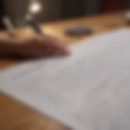 A person reviewing financial documents