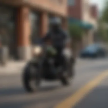 Motorcycle rider enjoying peace of mind with Geico insurance