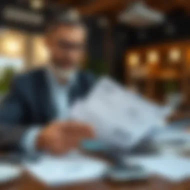 A financial planner reviewing check usage and budgeting