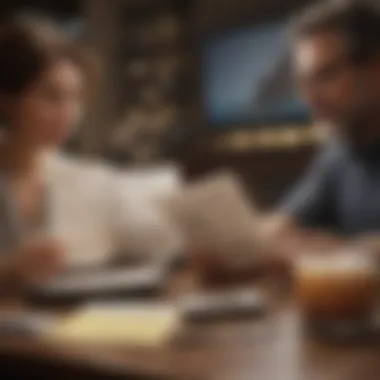 Analyzing Joint Credit Accounts Impact on Finances Married Couple Reviewing Joint Credit Accounts