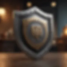 Illustration depicting a shield symbolizing protection and security