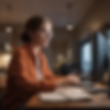 Researching Housing Resources Single mother researching housing resources online