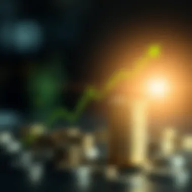 Conceptual illustration of financial growth