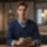 A young individual confidently presenting their resume