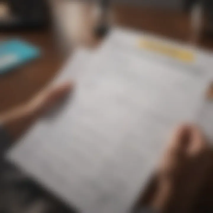 Person reviewing financial documents