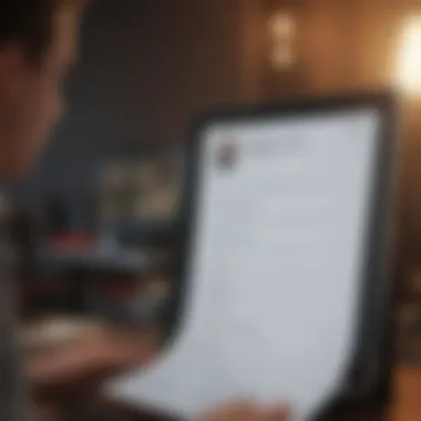 Resume Review for Teens Teenager reviewing a resume on a computer