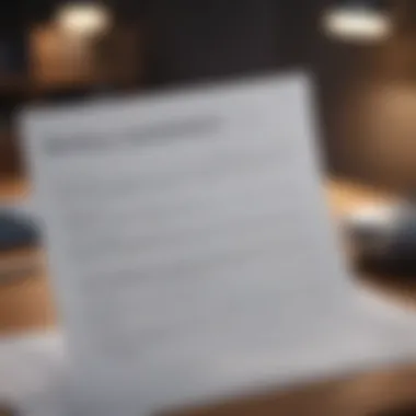 Temporary Insurance Policy Document Temporary insurance policy document on a sleek desk