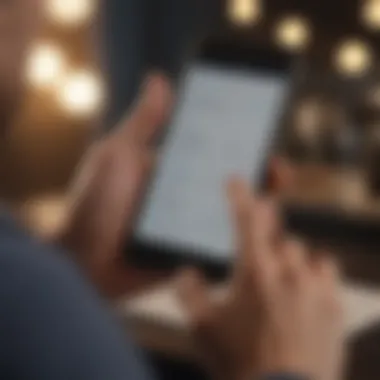 User Reviewing Receipt Data User reviewing receipt data on a mobile device