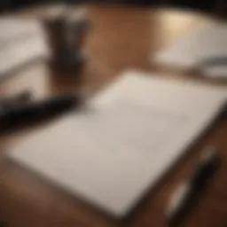 Formal closing letter on a desk with a pen