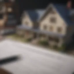 Blueprints of a house with financial documents