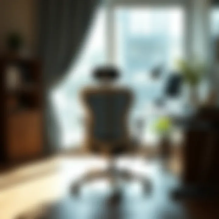 Ergonomic chair and desk arrangement for productivity