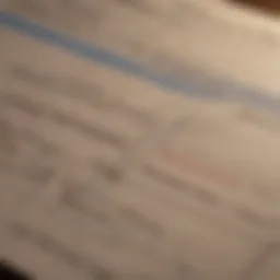 Detailed view of a check displaying routing and account numbers