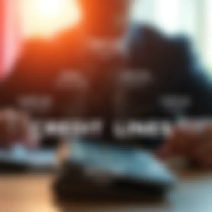 Illustration showcasing various credit line types