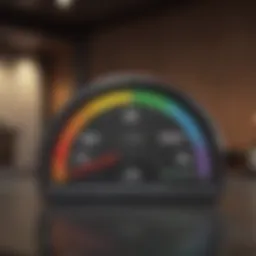 A visual representation of credit scores with varying levels