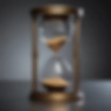 Hourglass representing the passing of time in part-time employment