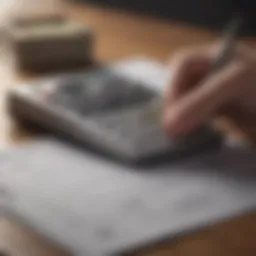 Visual representation of tax deduction calculation