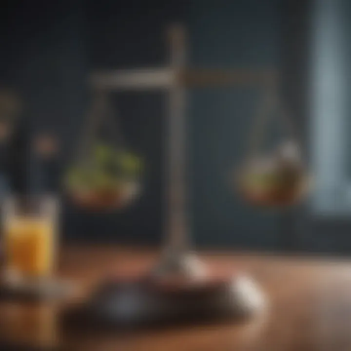 Illustration of a work-life balance scale