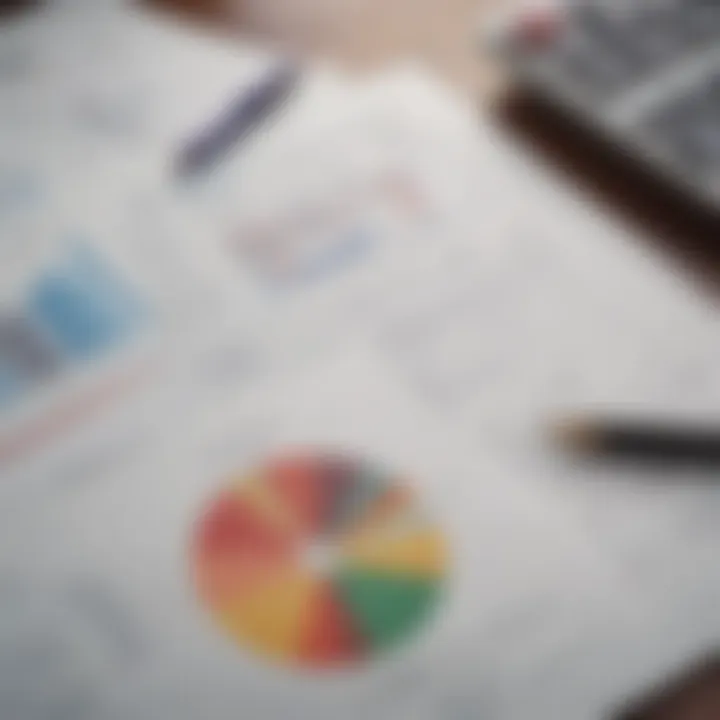 A close-up of diverse financial documents and charts on a desk, emphasizing financial planning.