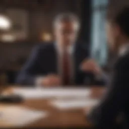 Professional tax accountant discussing strategies with clients