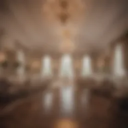 Elegant wedding venue with decorations