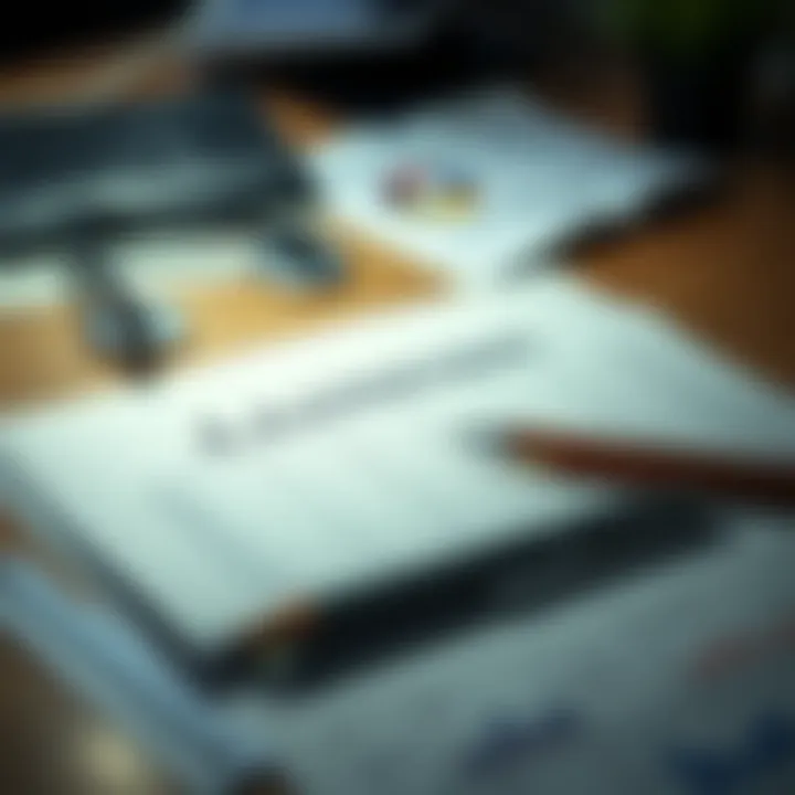 Planning Financial Transitions A financial plan laid out on a desk