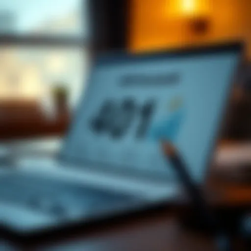 Visual representation of a 401k account overview